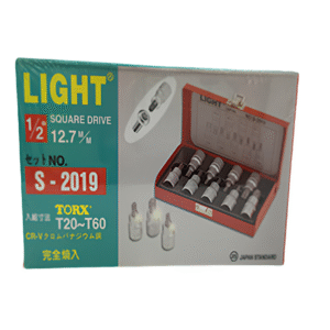 Light Japan 9Pcs 1/2" Drive Torx Bit Set S-2019