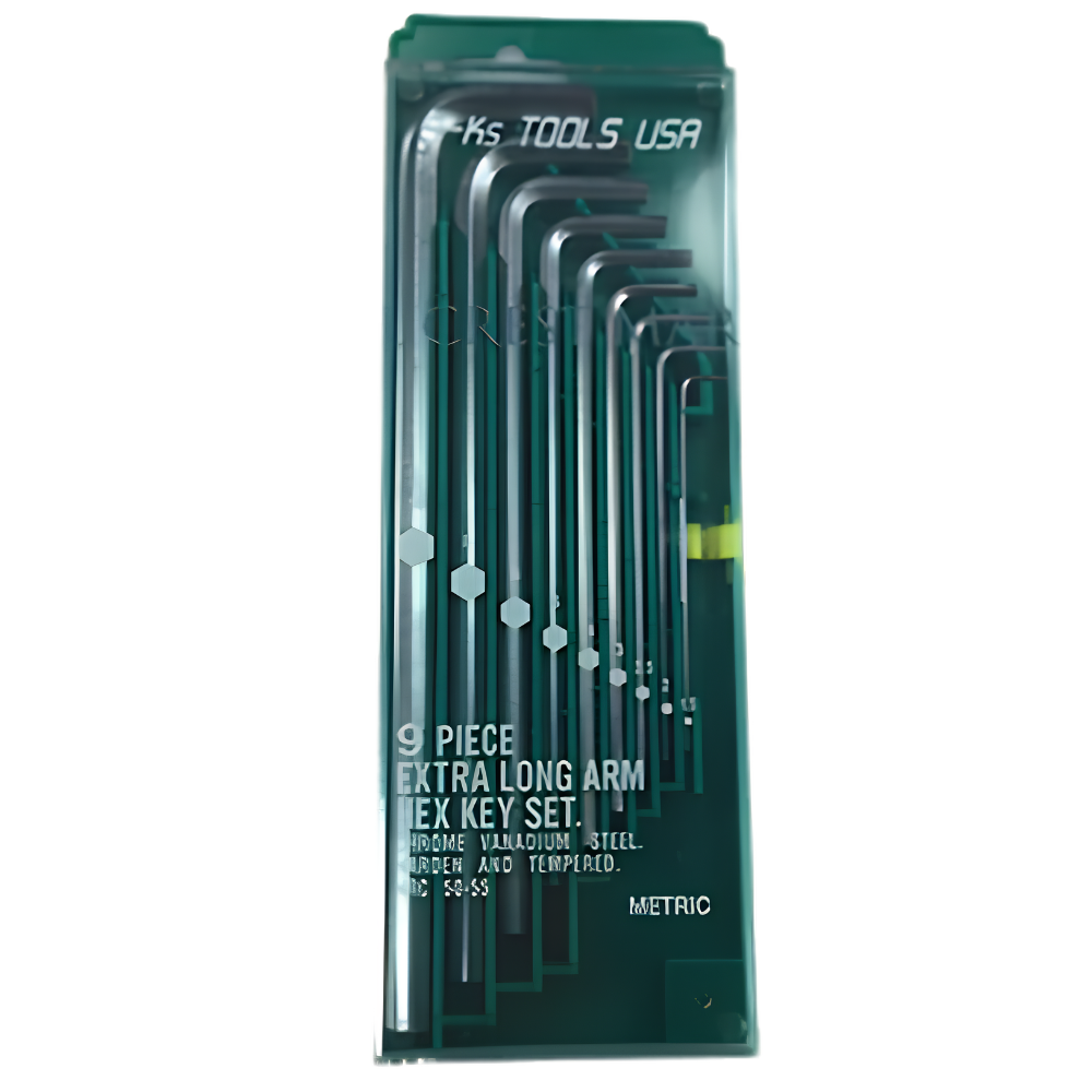 SKS 9pcs Extra Long Arm Allen Key Set (Chrome Finished)