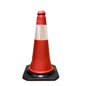 Hayashi Plastic Traffic Cone with Reflective Collar 20" - Red