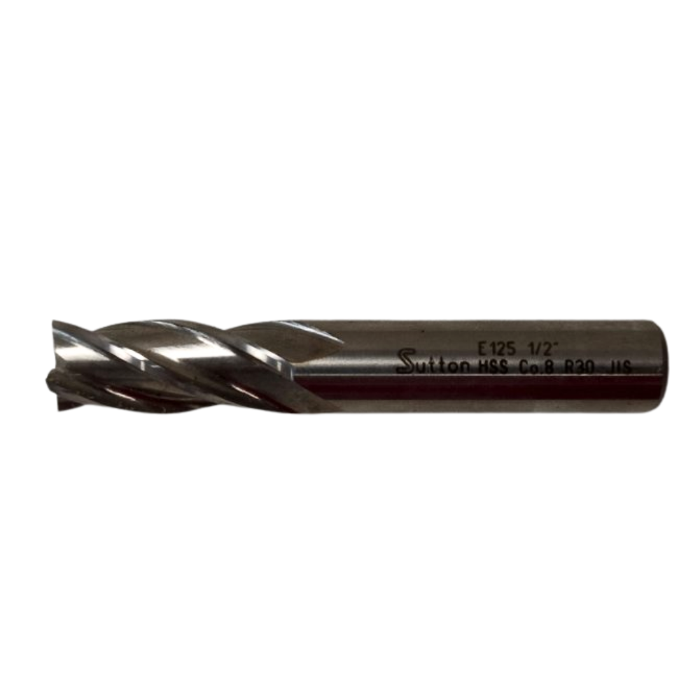 Sutton HSS Cobalt 8% 4-Flute Regular End Mill
