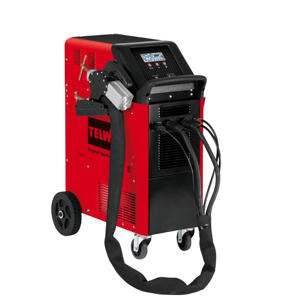 Telwin Electronic Spot Welding Machine with Air Cooled Pneumatic Gun DIGITAL SPOTTER 9000 Made in Italy
