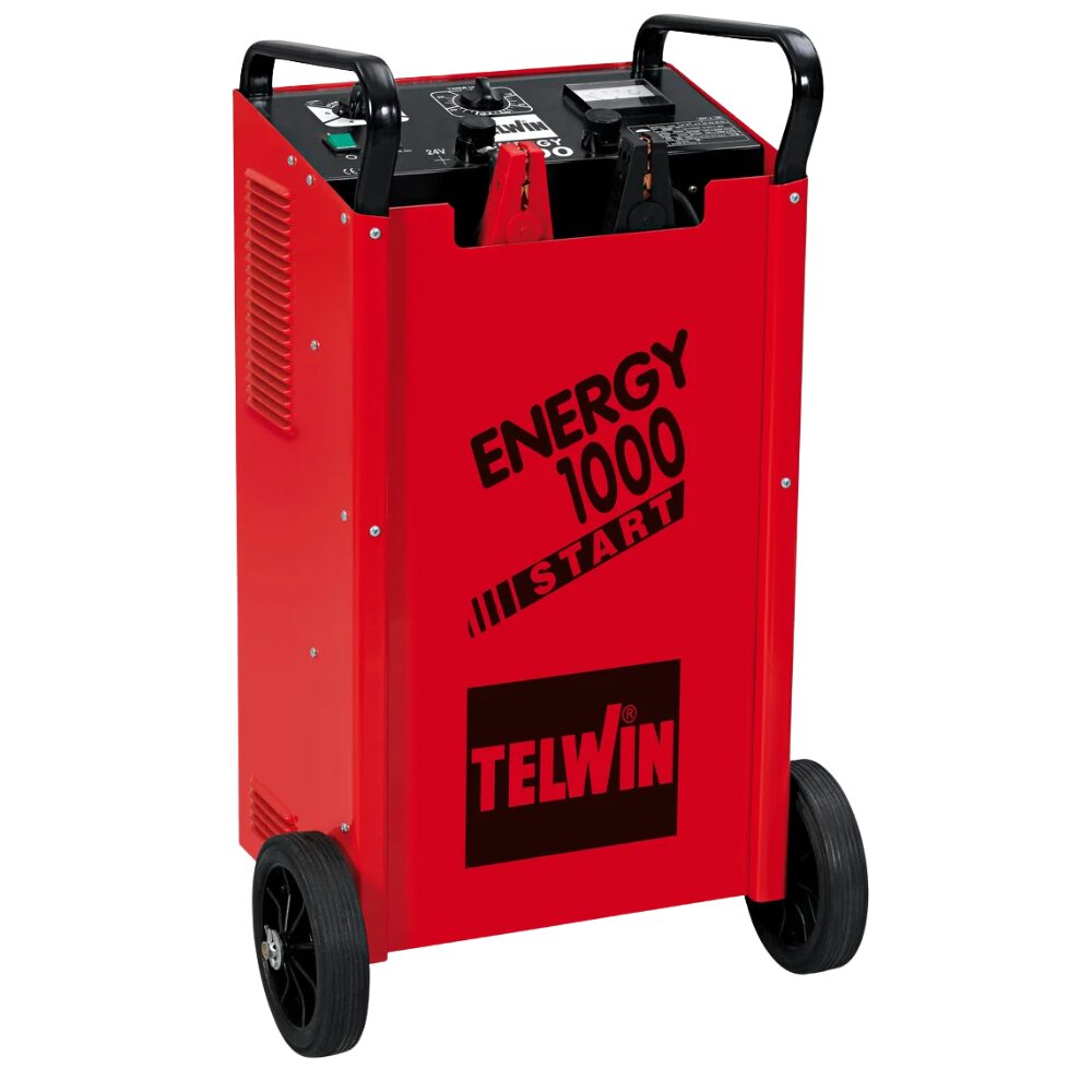 Telwin Heavy-Duty Industrial Battery Charger and Engine Starter ENERGY 1000 Made in Italy