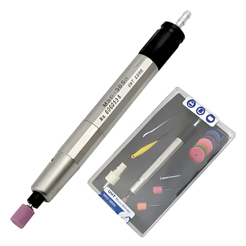 UHT High-Speed Pneumatic (air-powered) Micro Grinder with Accessories MSG-3BSN Made in Japan