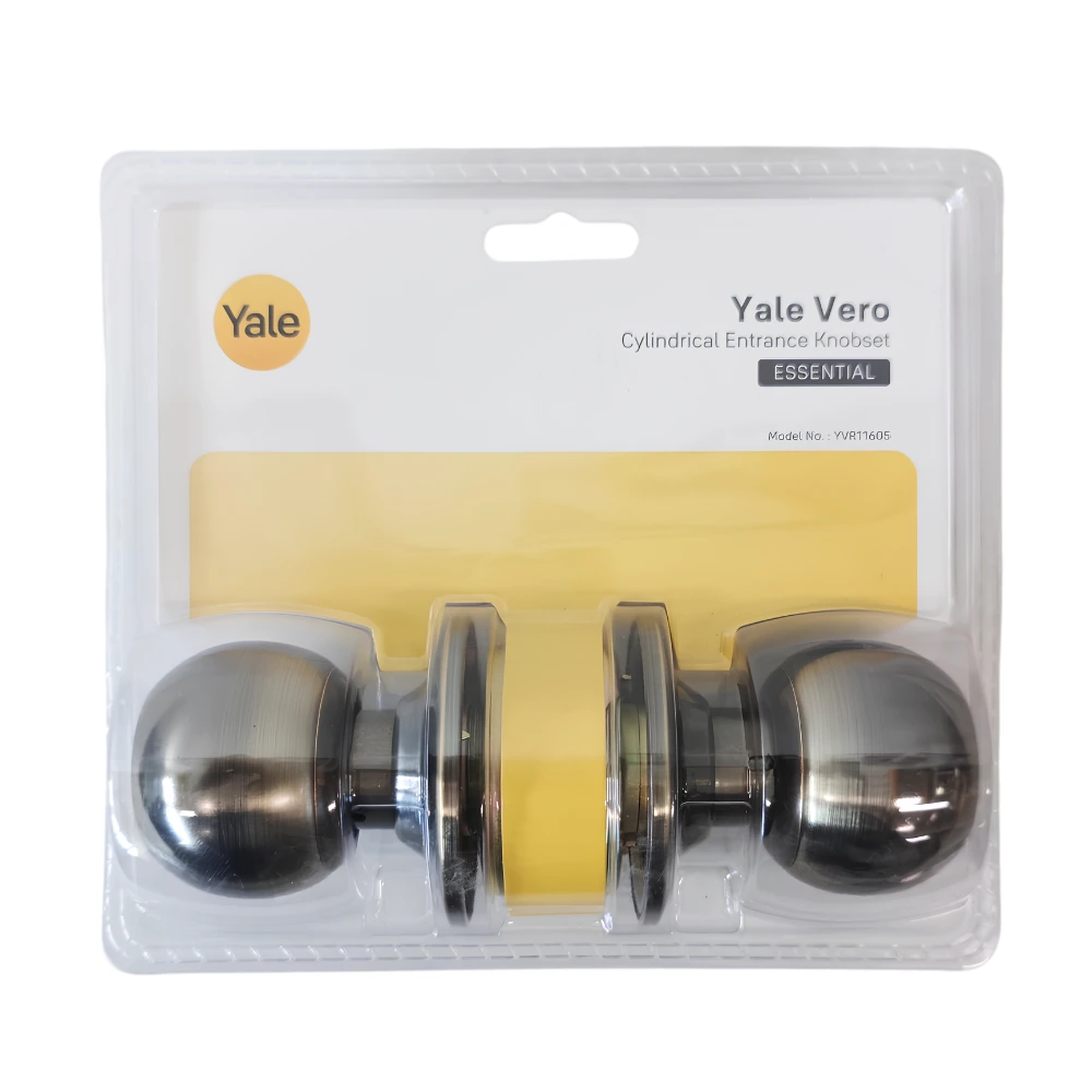 Yale VERO Cylindrical Door Knob Antique Brass YVR11605