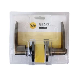 Yale AERO Tubular Entrance Lever Set Antique Brass YAE11605