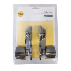 Yale KIVO Knobset Combo (Knobset + Single Cylinder Deadbolt) Antique Brass YKV11705
