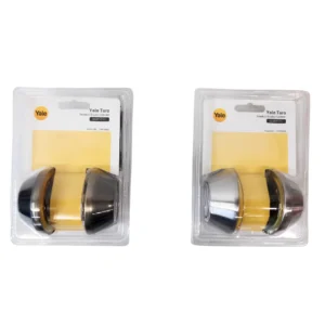 Yale TARO Double Cylinder Deadbolt Chrome & Antique Brass